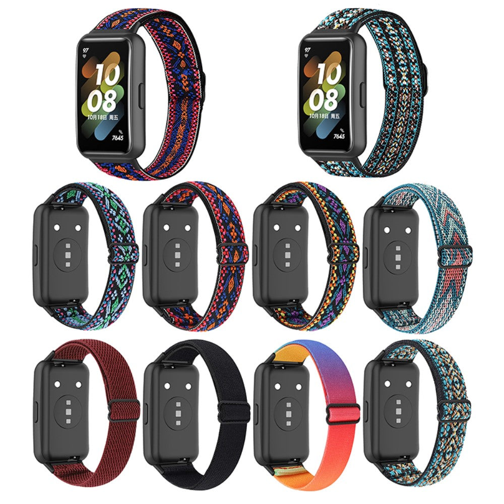Nydelig Huawei Band 7 Ægte læder Urrem - Grøn#serie_1