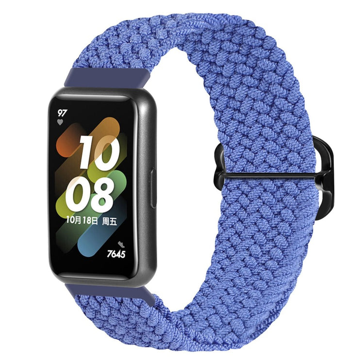 Rigtigt godt Huawei Band 7 Nylon Rem - Blå#serie_10