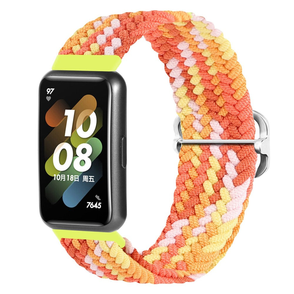 Rigtigt godt Huawei Band 7 Nylon Rem - Orange#serie_11