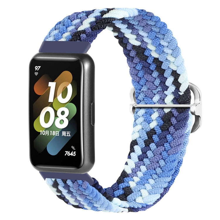 Rigtigt godt Huawei Band 7 Nylon Rem - Blå#serie_13