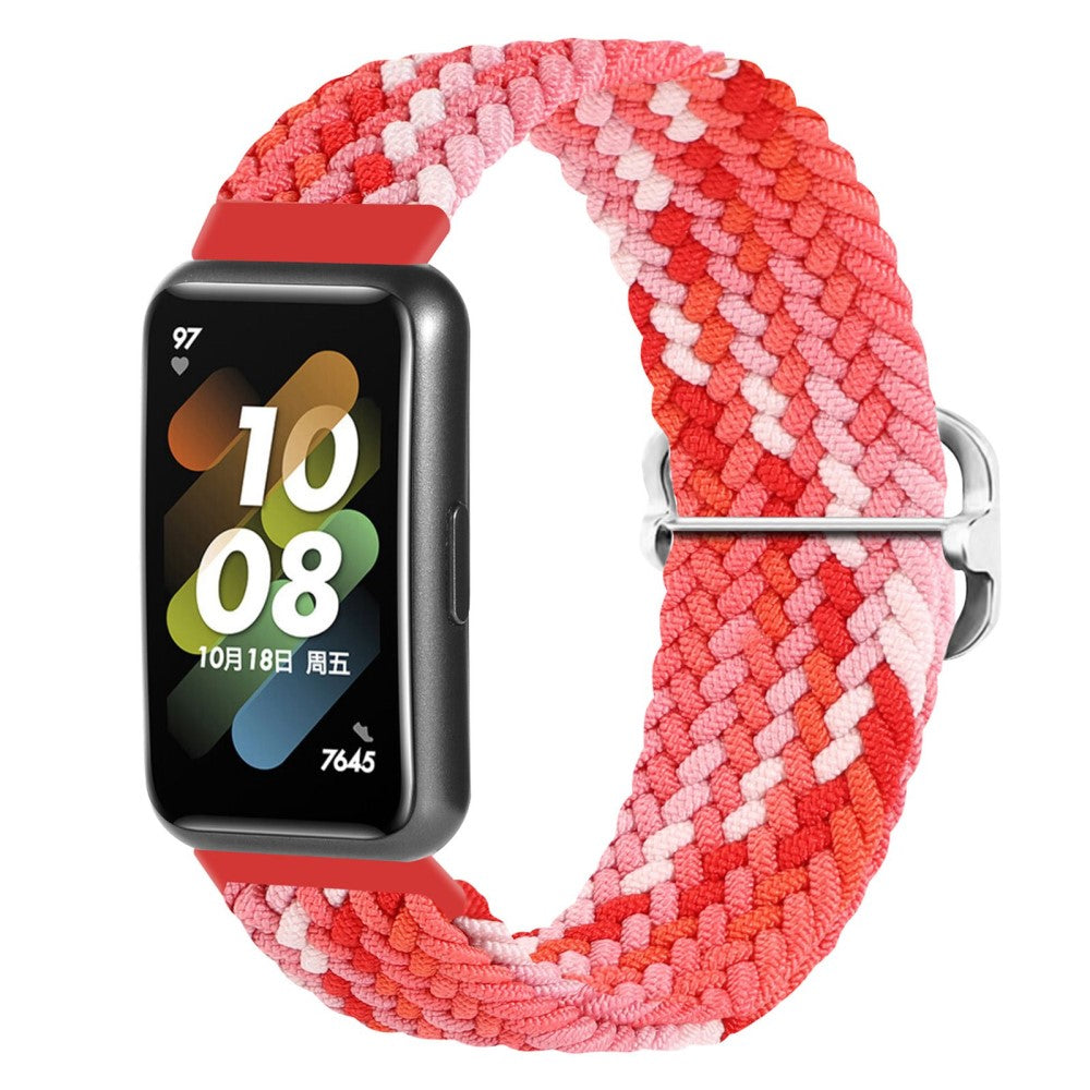 Rigtigt godt Huawei Band 7 Nylon Rem - Rød#serie_14