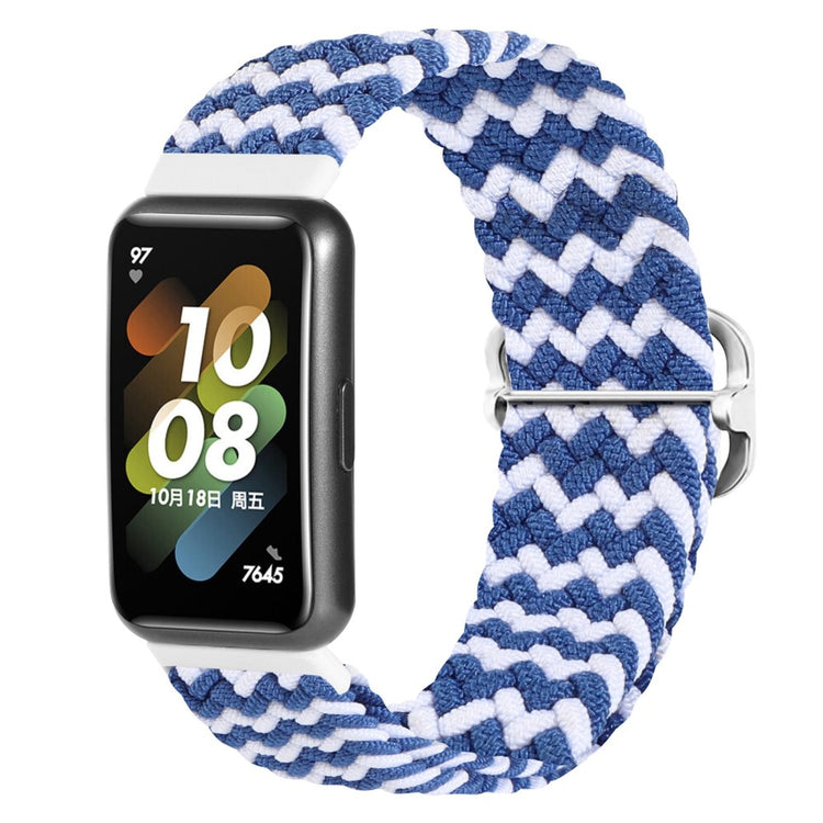 Rigtigt godt Huawei Band 7 Nylon Rem - Blå#serie_2