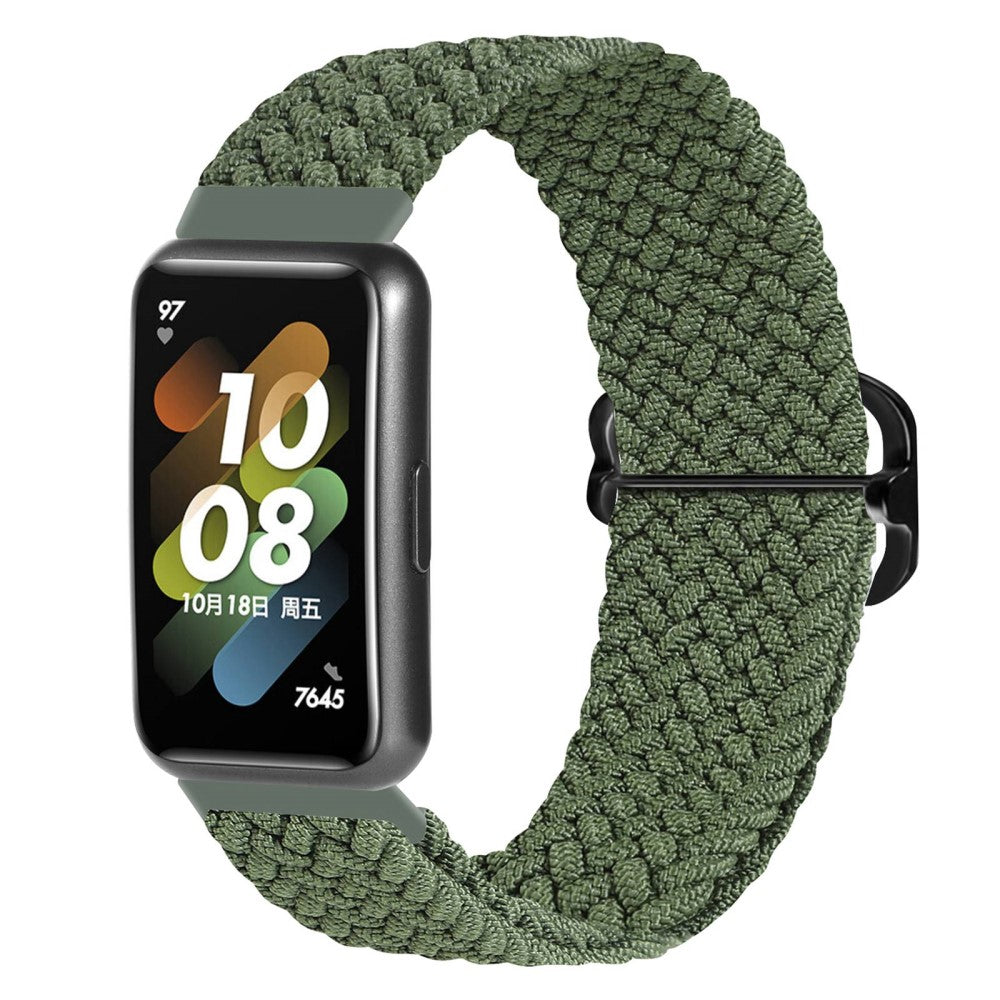 Rigtigt godt Huawei Band 7 Nylon Rem - Grøn#serie_8