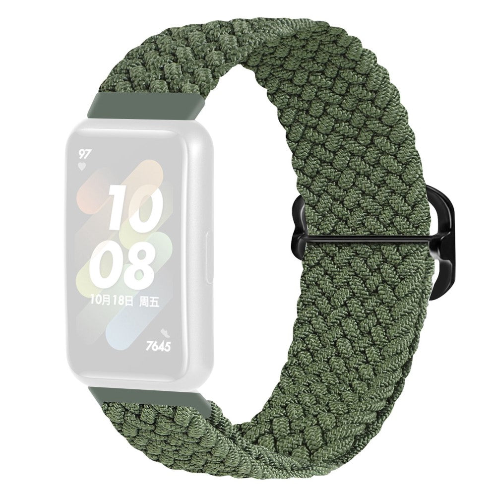 Rigtigt godt Huawei Band 7 Nylon Rem - Grøn#serie_8