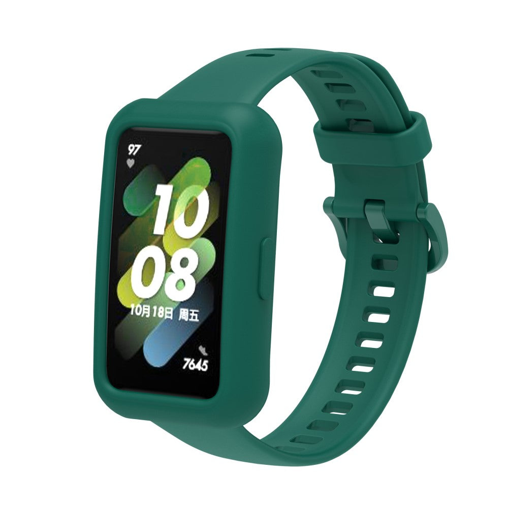 Flot Huawei Band 7 Silikone Cover - Grøn#serie_10