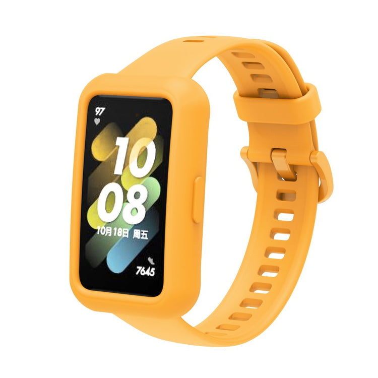 Flot Huawei Band 7 Silikone Cover - Gul#serie_3