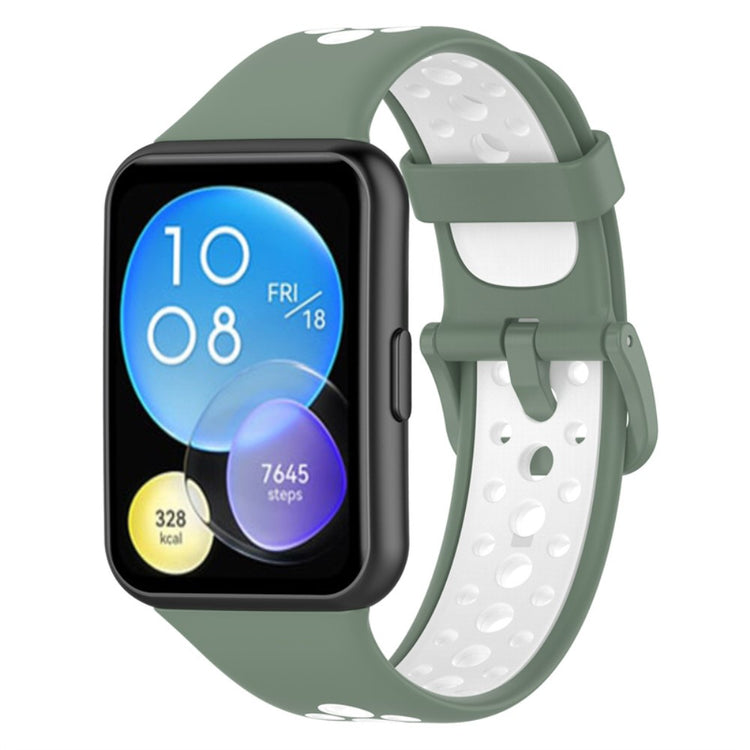 Rigtigt nydelig Huawei Watch Fit 2 Silikone Urrem - Grøn#serie_1
