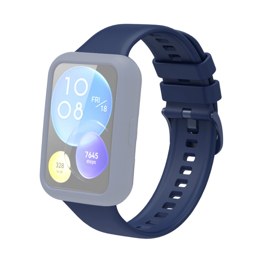 Huawei Watch Fit 2  Silikone Bumper  - Blå#serie_3