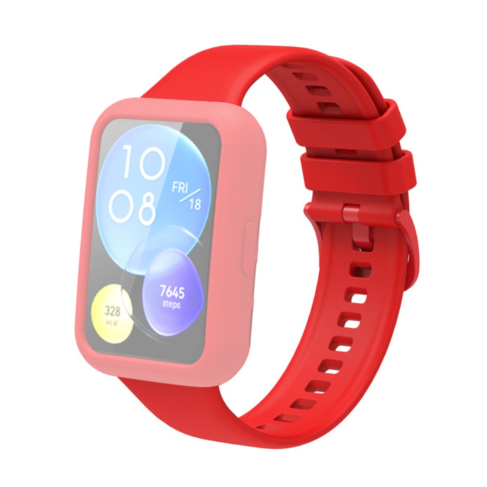 Huawei Watch Fit 2  Silikone Bumper  - Rød#serie_5