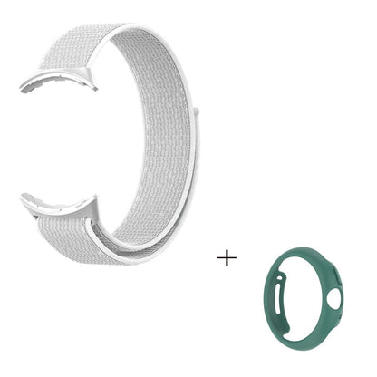 Vildt smuk Google Pixel Watch Plastik og Nylon Rem - Hvid#serie_1