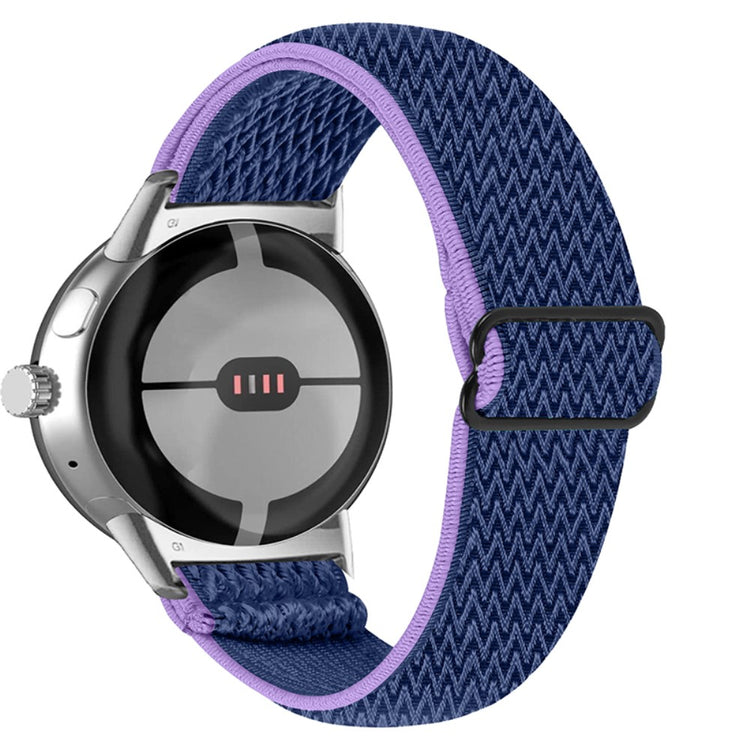 Rigtigt elegant Google Pixel Watch Nylon Rem - Blå#serie_11