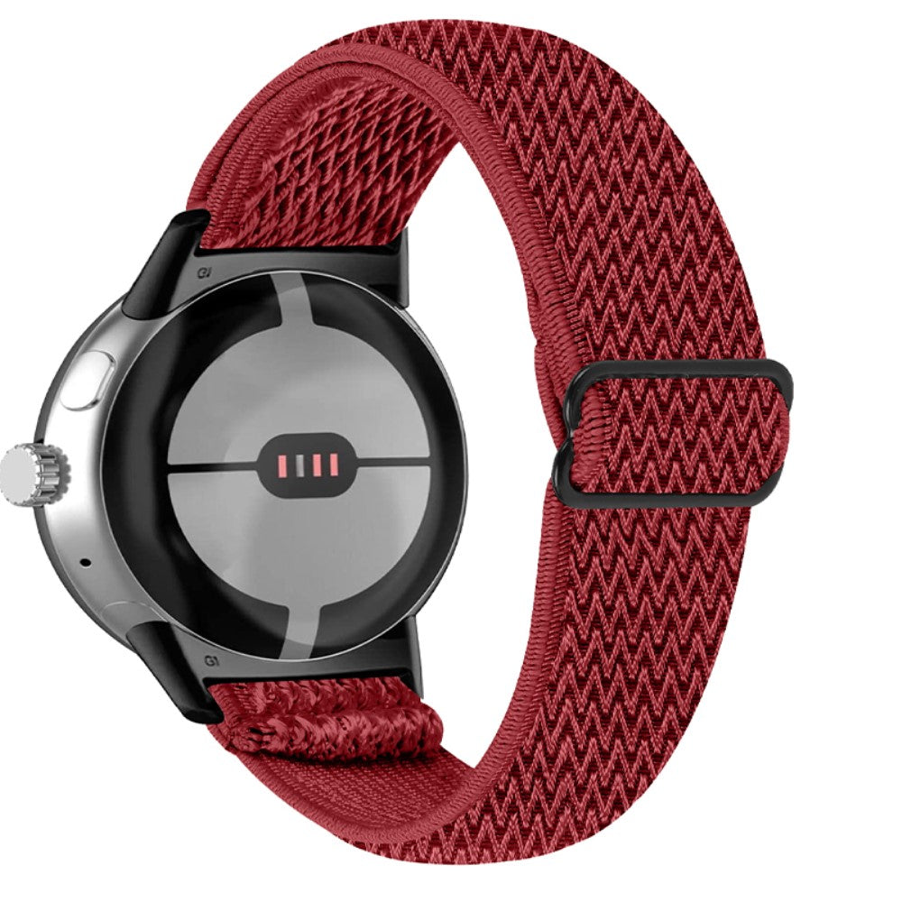 Rigtigt sejt Google Pixel Watch Nylon Rem - Rød#serie_10