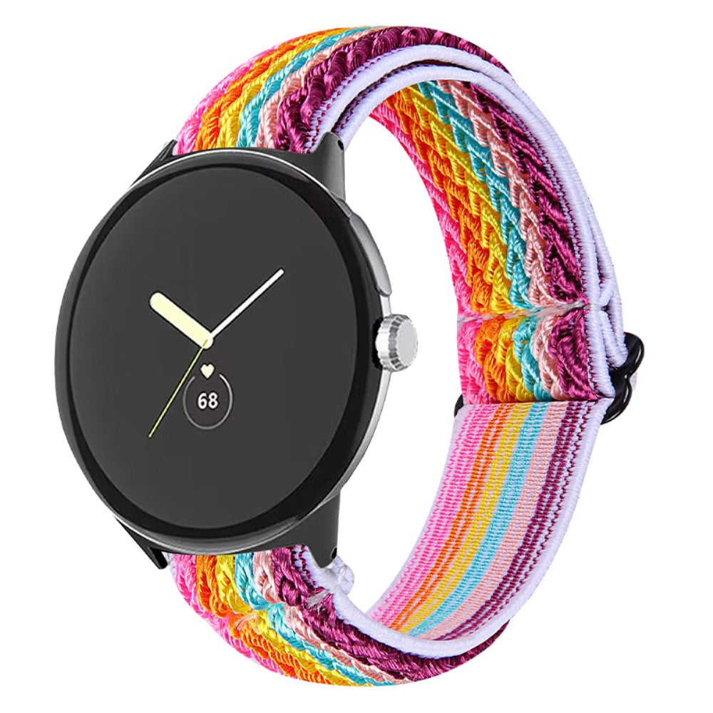 Rigtigt sejt Google Pixel Watch Nylon Rem - Flerfarvet#serie_3