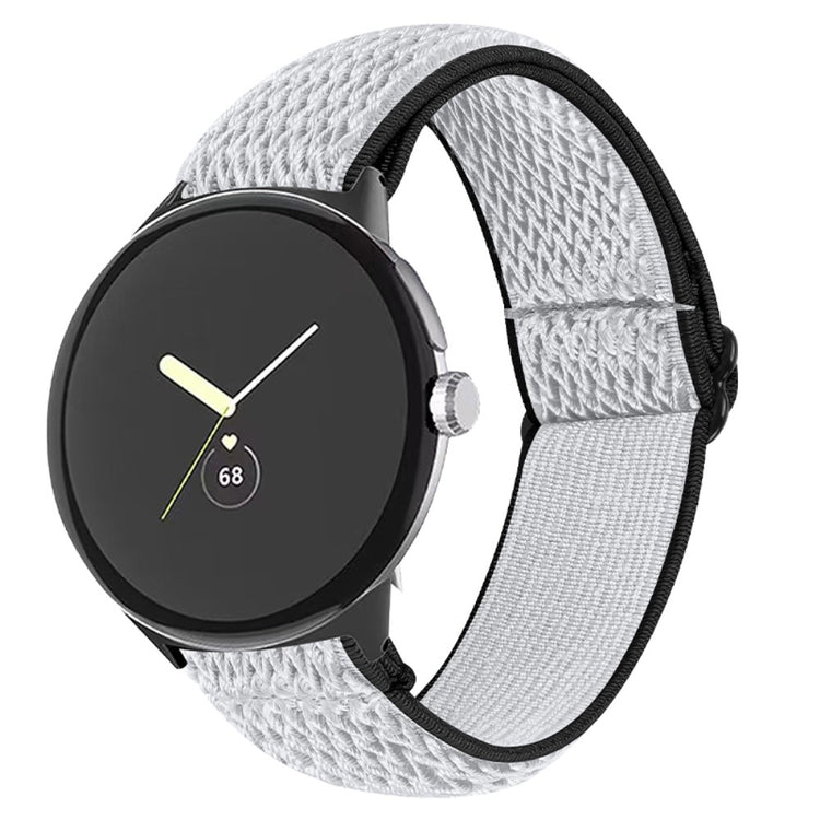 Rigtigt sejt Google Pixel Watch Nylon Rem - Hvid#serie_4