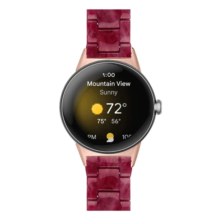 Super pænt Google Pixel Watch Plastik Rem - Rød#serie_7