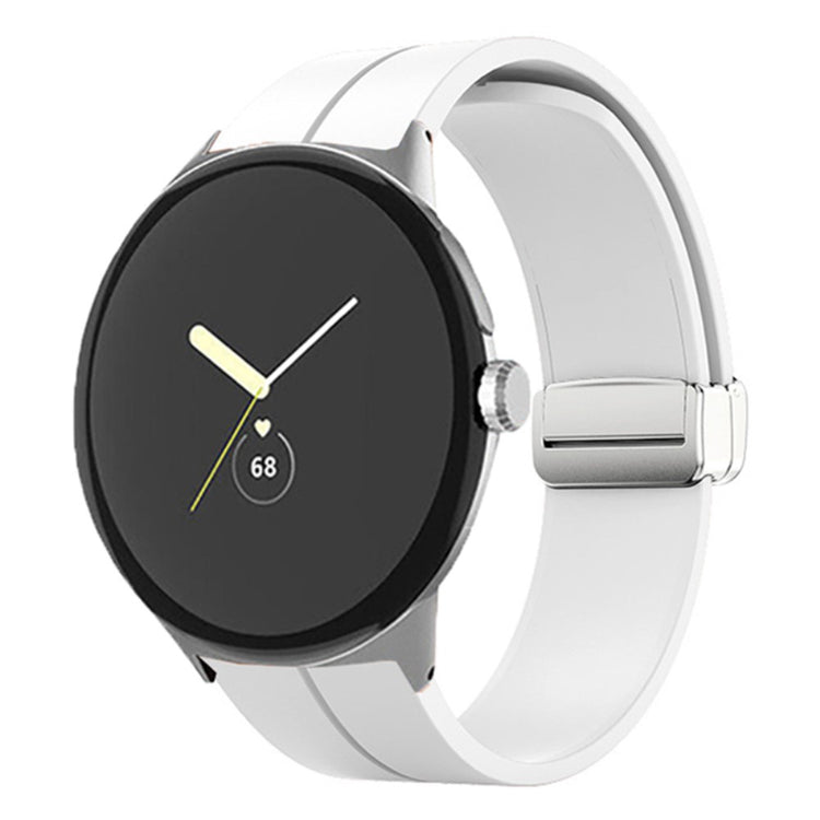 Rigtigt nydelig Google Pixel Watch Silikone Rem - Hvid#serie_16