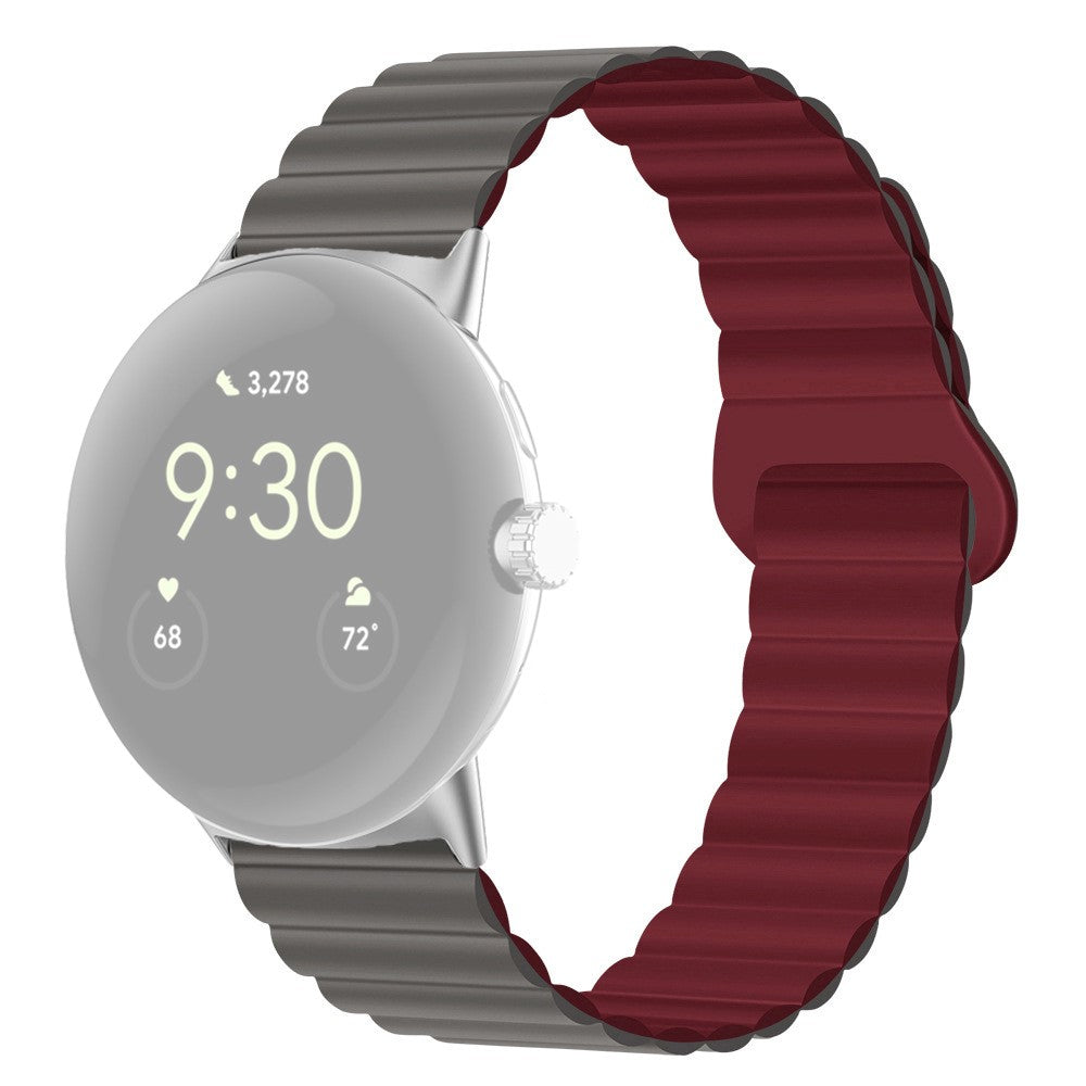 Pænt Google Pixel Watch Silikone Rem - Rød#serie_10