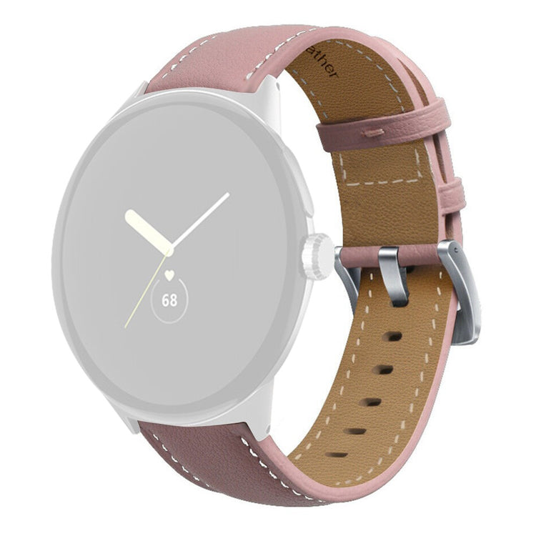 Vildt fantastisk Google Pixel Watch Ægte læder Rem - Pink#serie_7