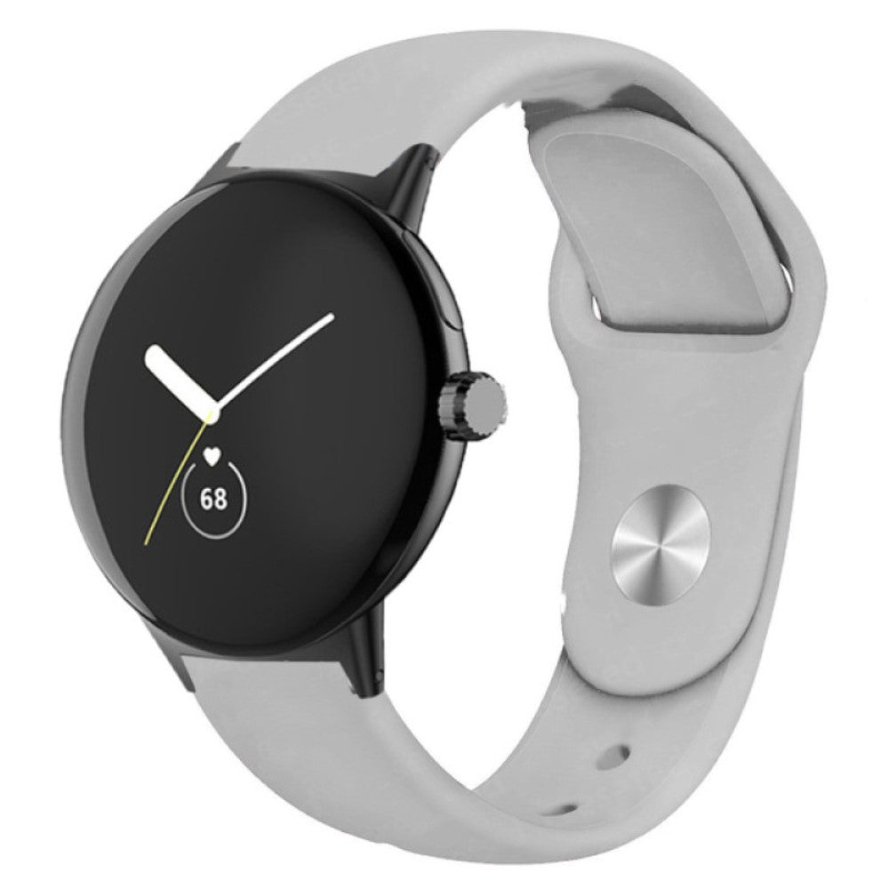 Helt vildt fint Google Pixel Watch Silikone Rem - Sølv#serie_10