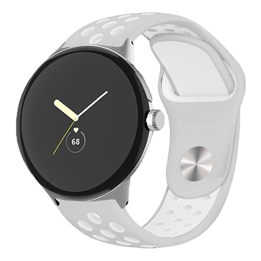 Fortrinligt Google Pixel Watch Silikone Rem - Sølv#serie_15