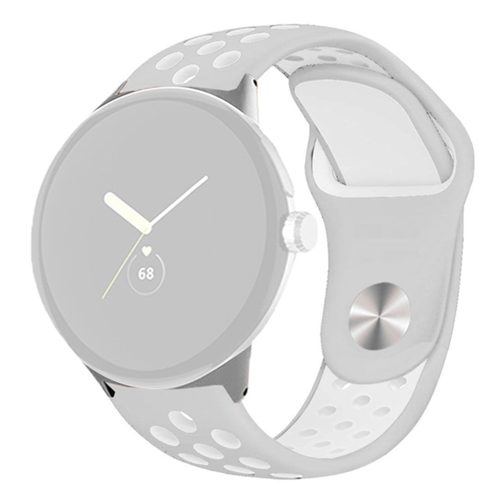 Fortrinligt Google Pixel Watch Silikone Rem - Sølv#serie_15