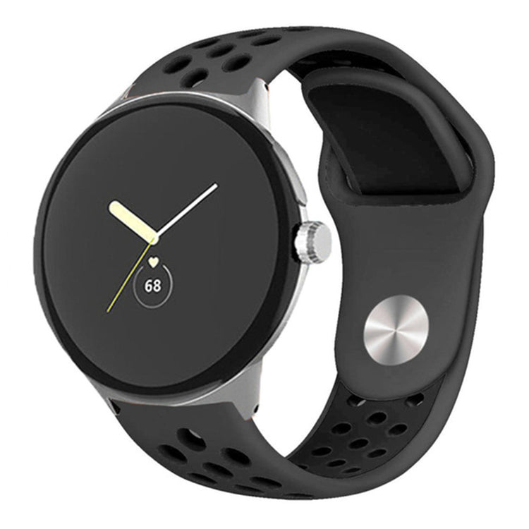 Fortrinligt Google Pixel Watch Silikone Rem - Sort#serie_7