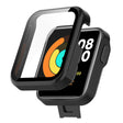 Coque élégante pour Xiaomi Mi Watch Lite / Xiaomi Redmi Watch Universel avec protection d'écran en plastique et verre trempé.