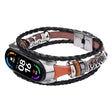 Xiaomi Mi Smart Band 6 / Xiaomi Mi Band 5 Bracelet universel en métal et cuir Pu
