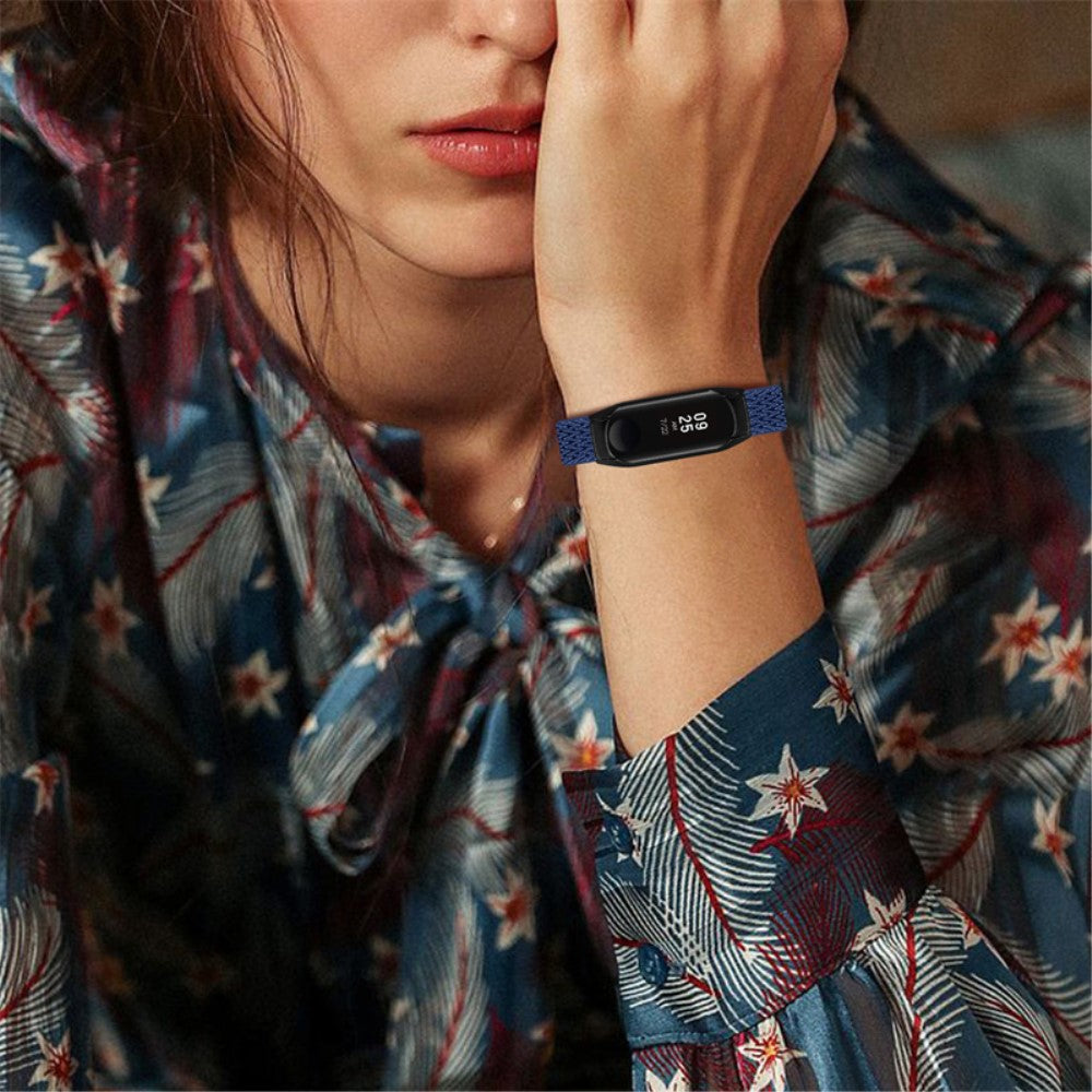 Godt Xiaomi Mi Smart Band 6 / Xiaomi Mi Band 5 Stof Urrem - Blå#serie_19