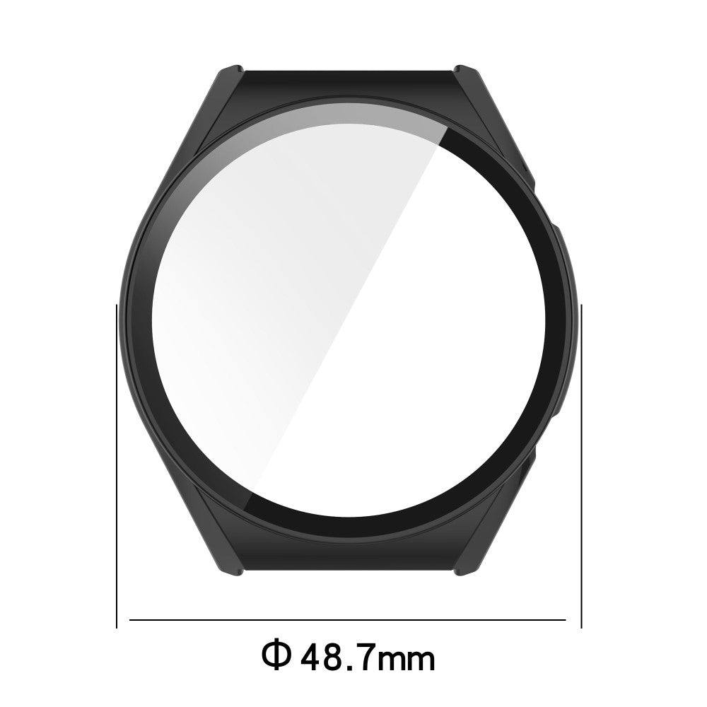 Godt Xiaomi Watch S1 Cover med Skærmbeskytter i Plastik og Hærdet Glas - Hvid#serie_3