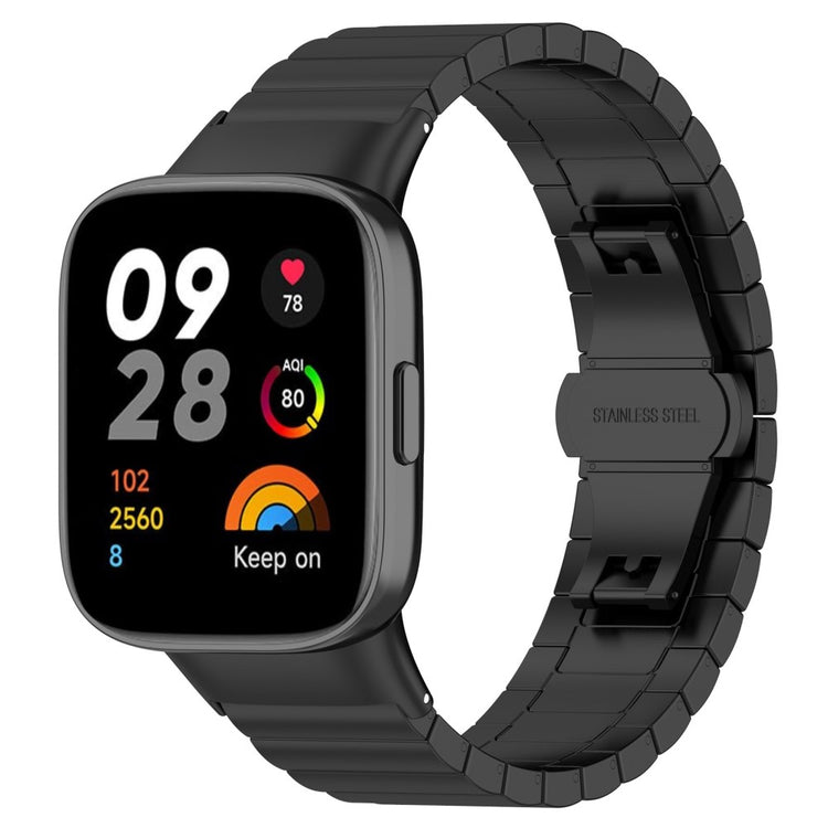 Metal Universal Rem passer til Xiaomi Redmi Watch 3 / Xiaomi Mi Watch Lite 3 - Sort#serie_6