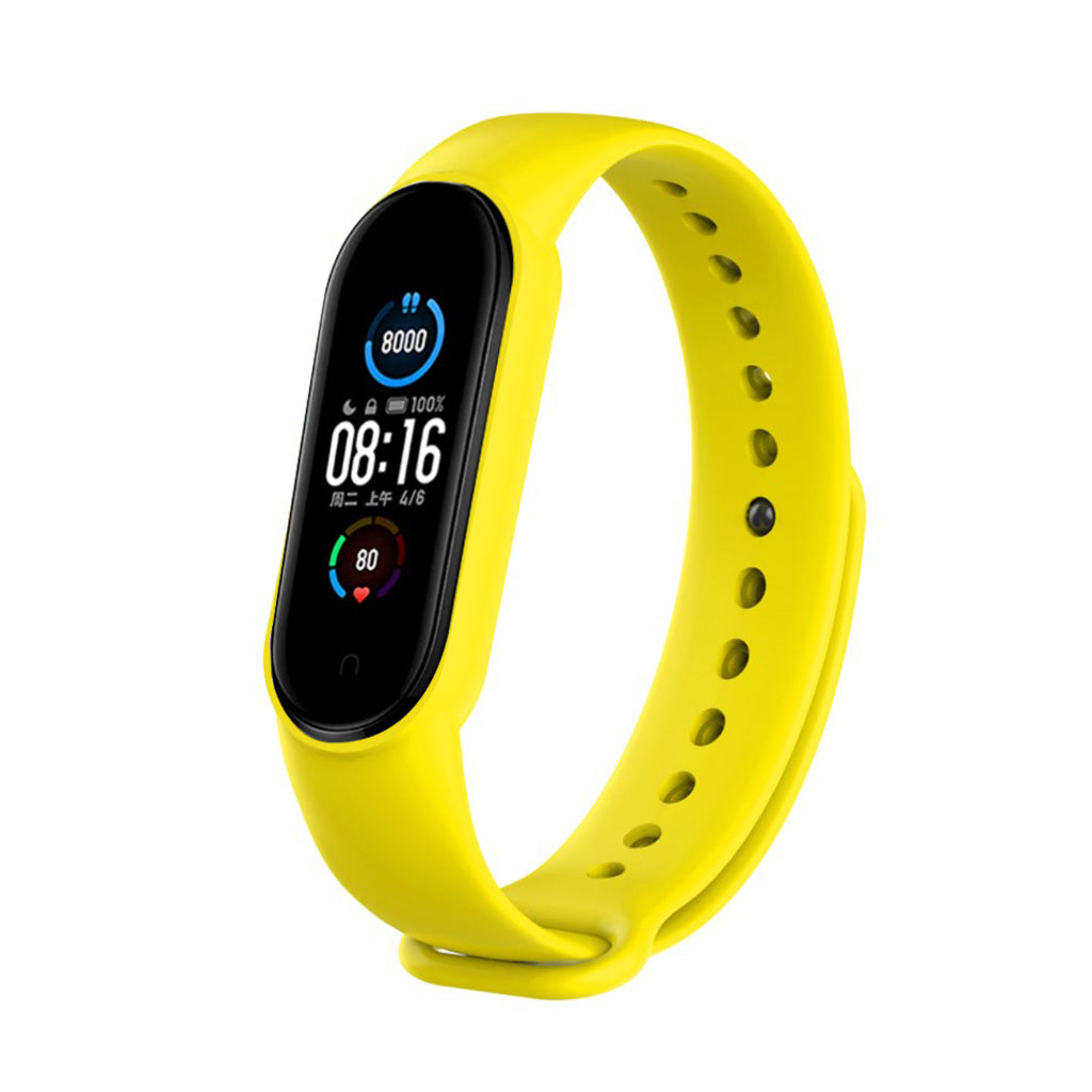 Meget fint Xiaomi Mi Band 5 Silikone Rem - Gul#serie_11