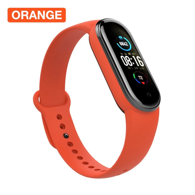 Super slidstærk Xiaomi Mi Band 5 Silikone Rem - Orange#serie_8