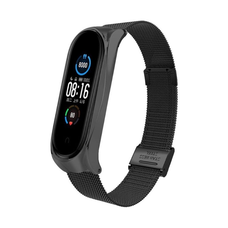 Rigtigt fint Xiaomi Mi Band 5 Metal Rem - Sort#serie_1