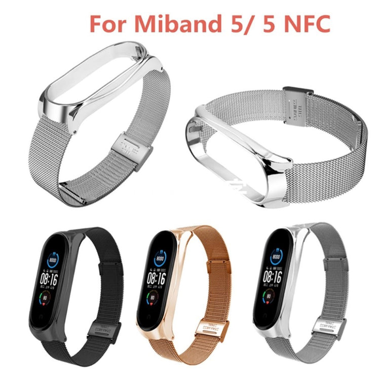 Rigtigt fint Xiaomi Mi Band 5 Metal Rem - Sort#serie_1