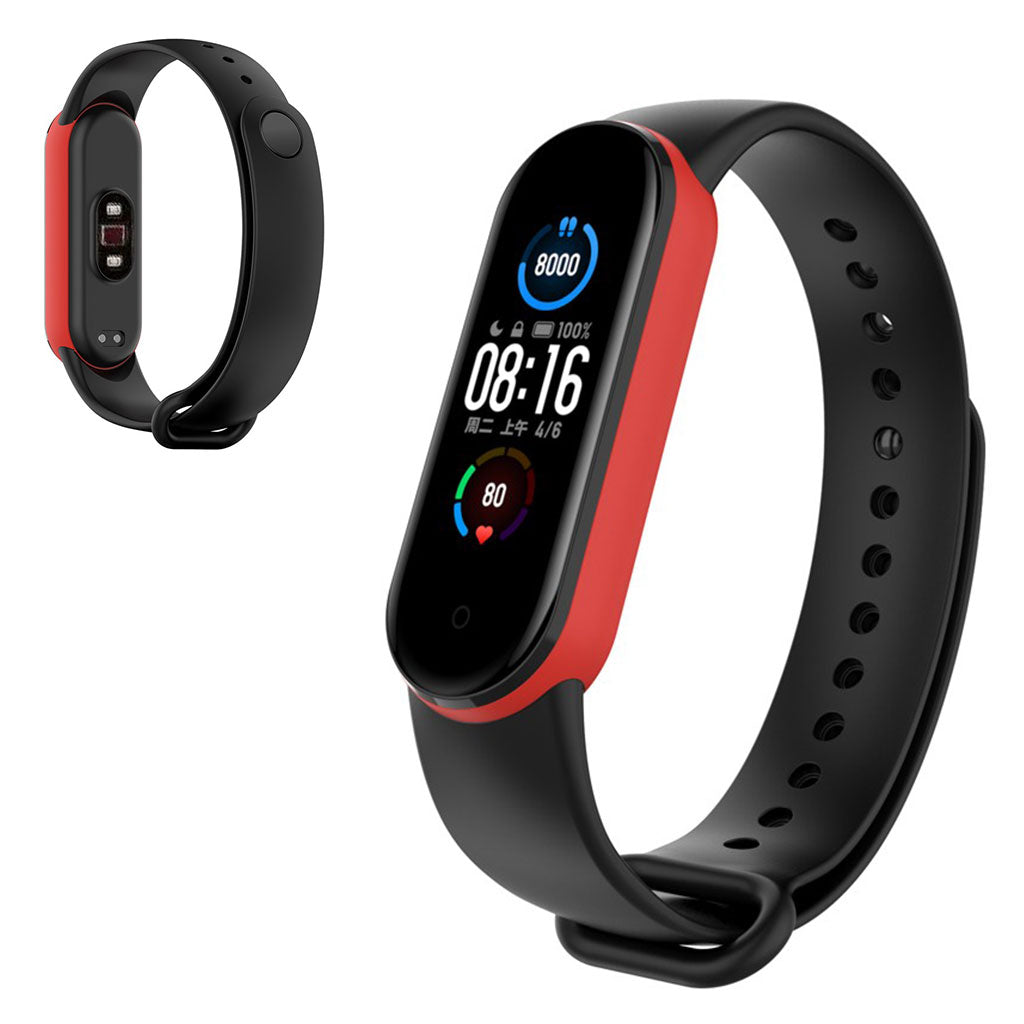 Vildt hårdfør Xiaomi Mi Band 5 Silikone Rem - Sort#serie_6