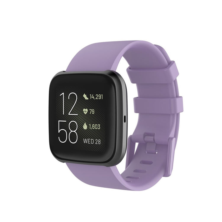 Vildt sejt Fitbit Versa 2 / Fitbit Versa Lite Silikone Rem - Størrelse: S - Lilla#serie_12