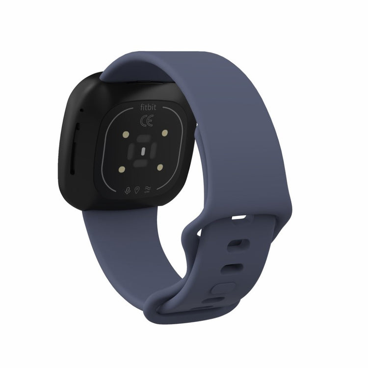 Helt vildt sejt Fitbit Versa 3 / Fitbit Sense Silikone Rem - Størrelse: L - Blå#serie_12