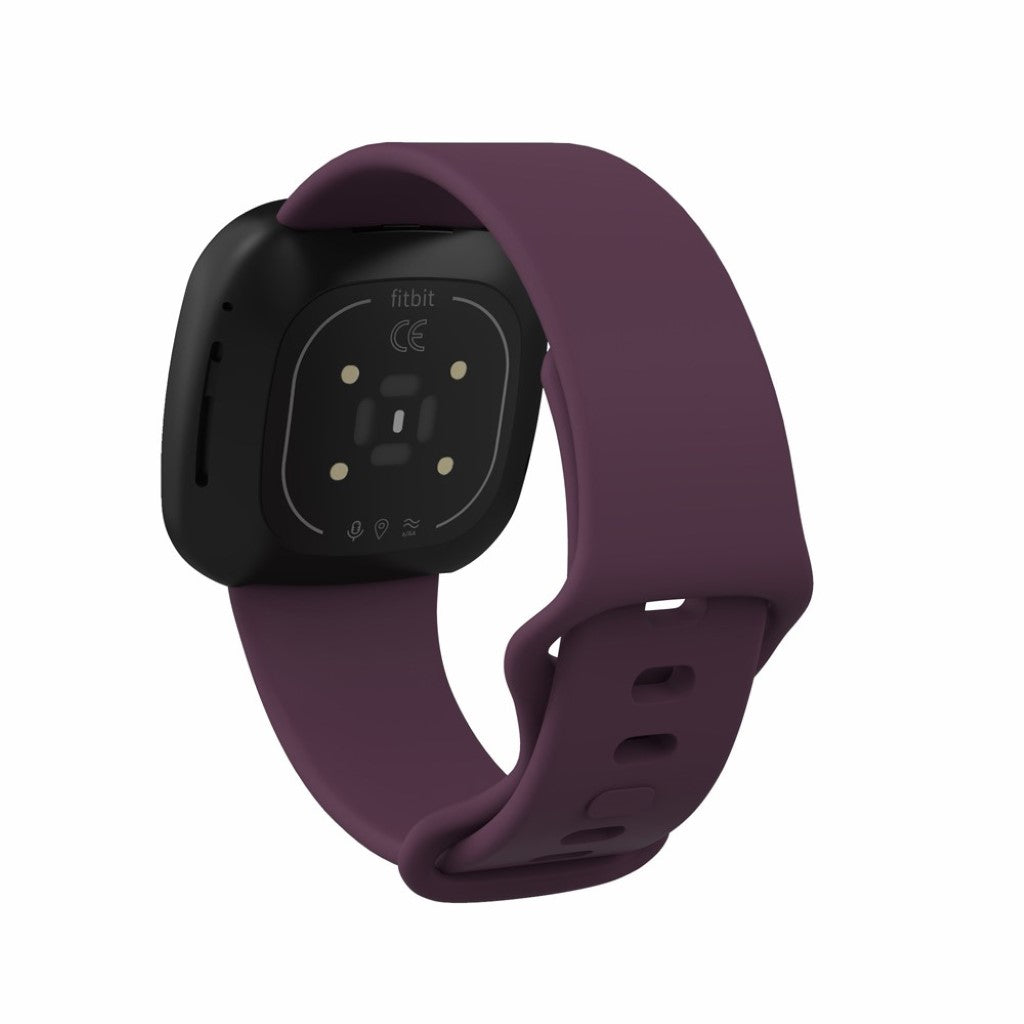 Helt vildt sejt Fitbit Versa 3 / Fitbit Sense Silikone Rem - Størrelse: L - Lilla#serie_14