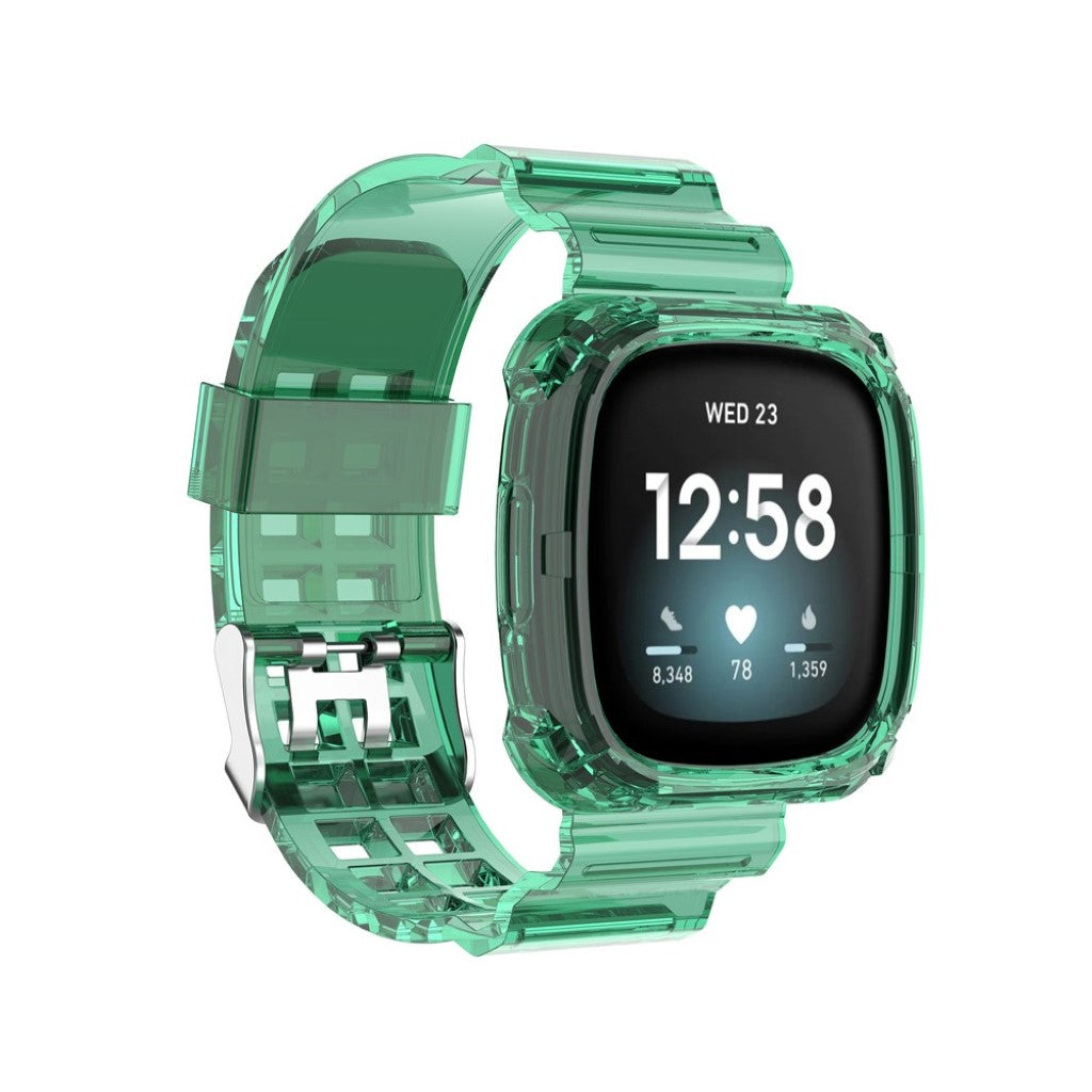 Vildt hårdfør Fitbit Versa 3 / Fitbit Sense Silikone Rem - Grøn#serie_6