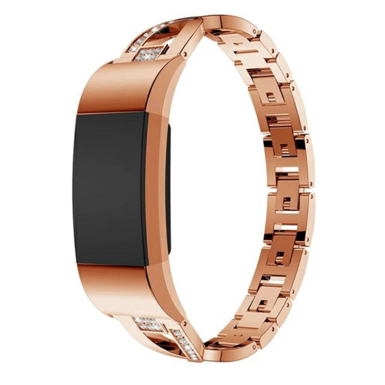 Helt vildt skøn Fitbit Charge 2 Metal og Rhinsten Rem - Pink#serie_3