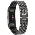 Remarquable sangle en métal et strass pour Fitbit Charge 2