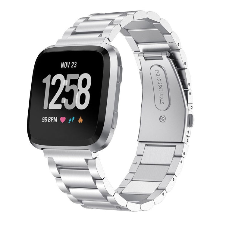 Mega nydelig Fitbit Versa Metal Rem - Sølv#serie_2