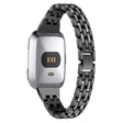 Bracelet en métal et strass absolument durable pour Fitbit Versa.