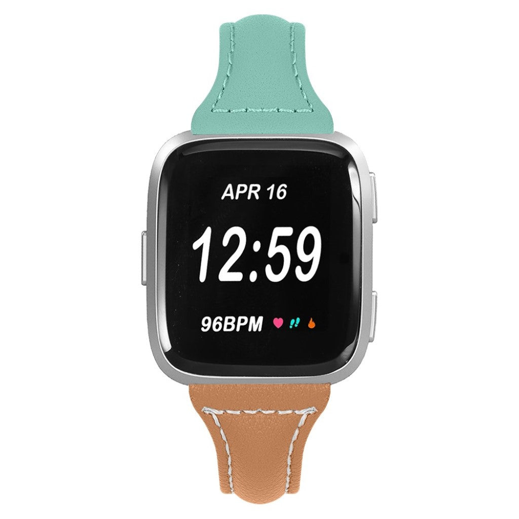 Super fantastisk Fitbit Versa Ægte læder Rem - Brun#serie_6