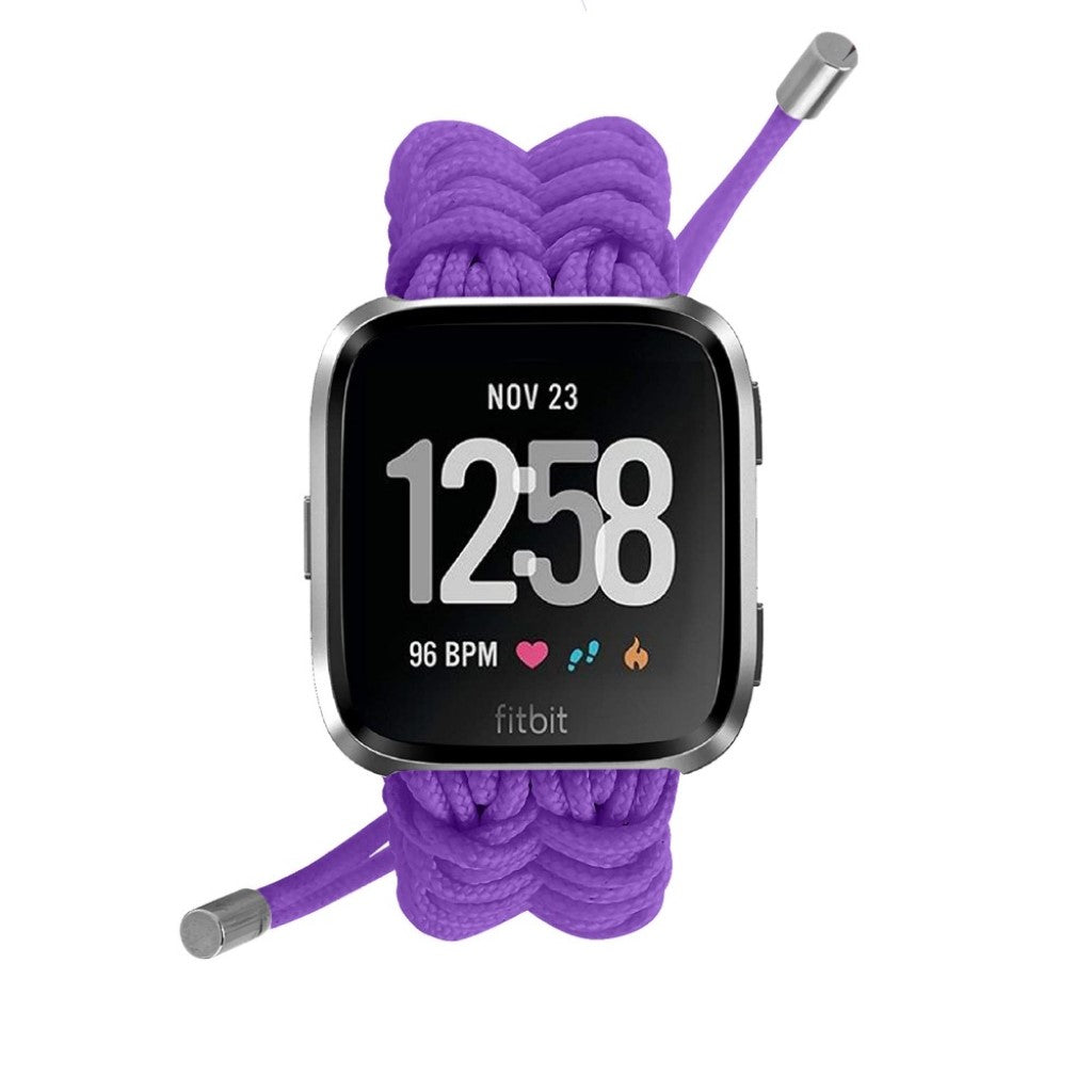 Rigtigt nydelig Fitbit Versa Nylon Rem - Lilla#serie_2