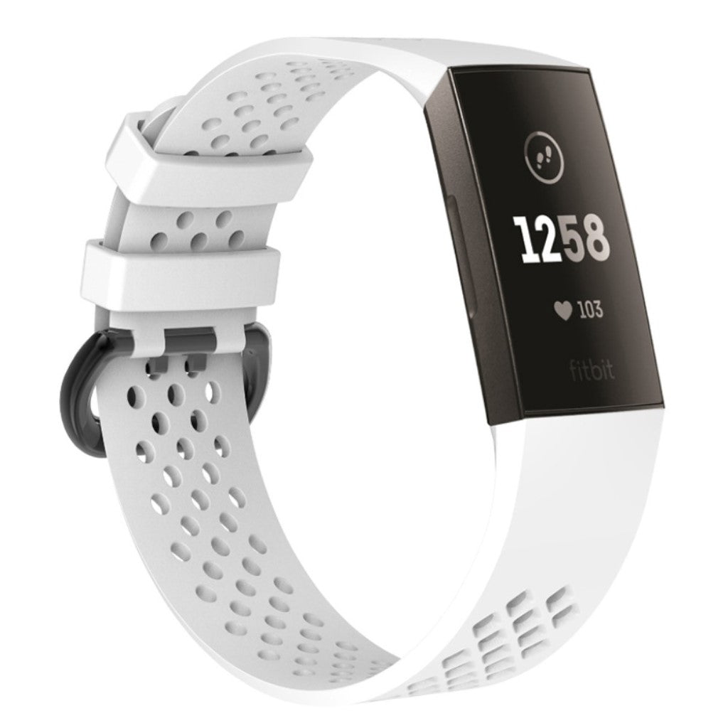 Flot Fitbit Charge 3 Silikone Rem - Hvid#serie_11