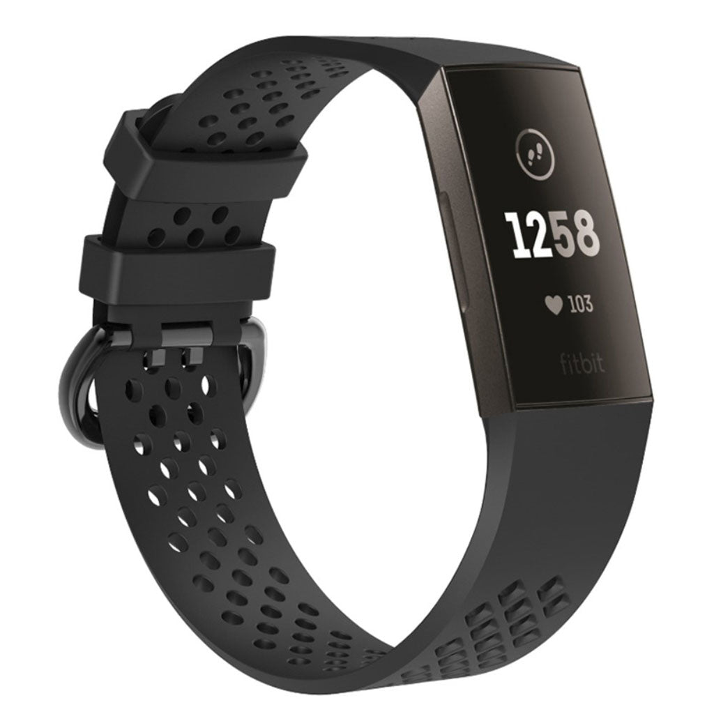 Flot Fitbit Charge 3 Silikone Rem - Sort#serie_12