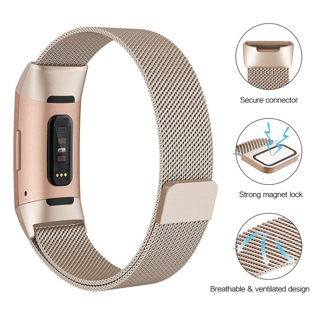 Rigtigt kønt Fitbit Charge 3 Metal Rem - Flerfarvet#serie_2