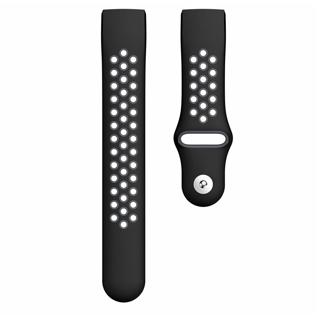 Mega flot Fitbit Charge 3 Silikone Rem - Størrelse: L - Sort#serie_2